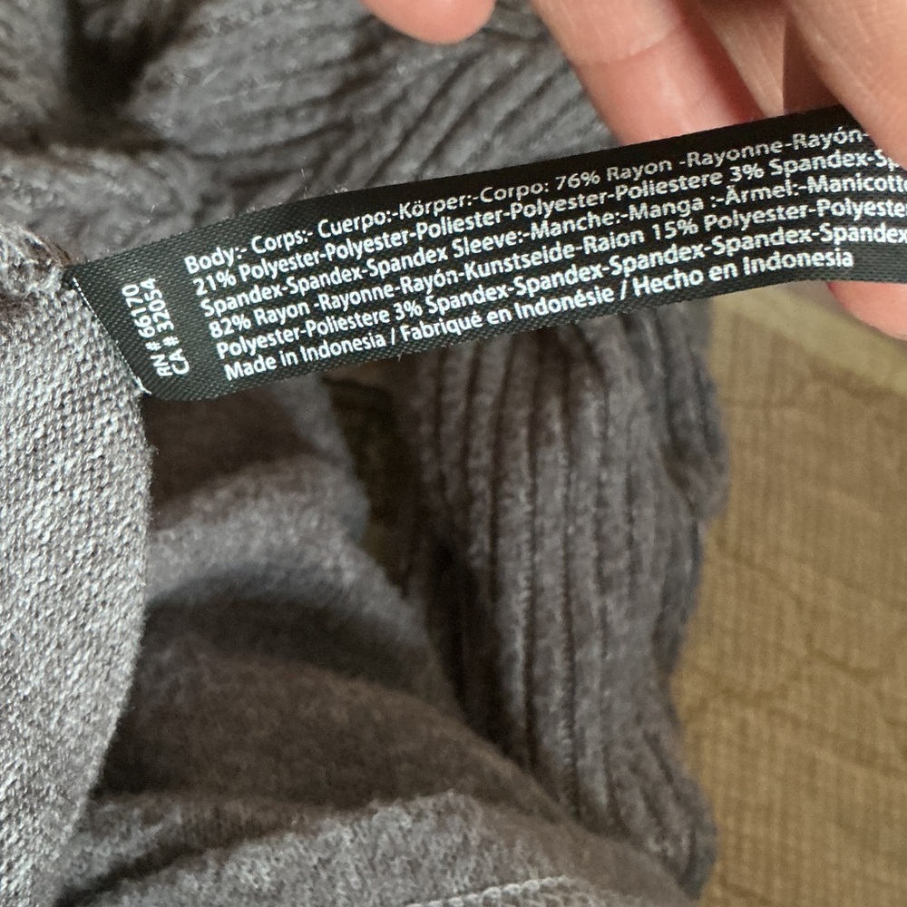 Gray Ribbed Knit Sweater - Picture 5 of 5